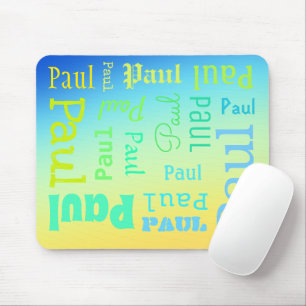Mousepad Pad do Mouse Gradiente de Nome Personalizado
