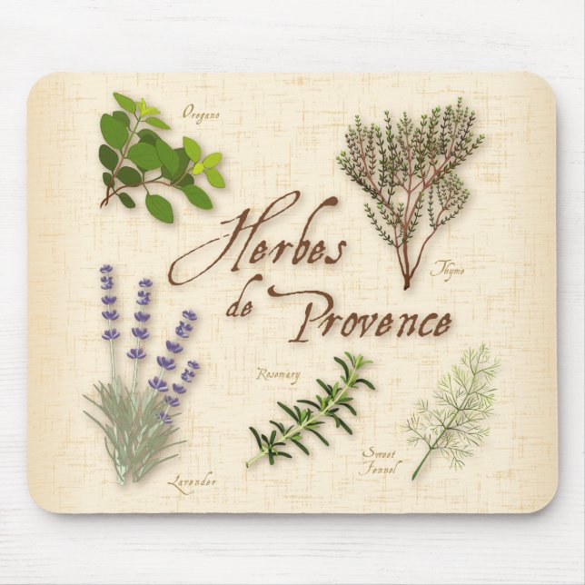 Mousepad Pad do mouse Herbes de Provence (Frente)