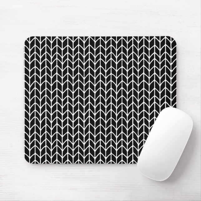 Mousepad Pad do mouse KNIT PRETO (Com mouse)