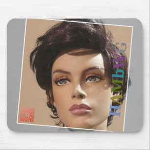 Mousepad Pad do Mouse Mannequin HAMbWG w qr code & L:ogo