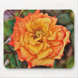Mousepad Pad do mouse Orange Rosa Art