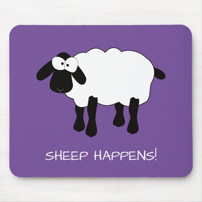 Mousepad Pad do mouse "Ovelha" Whimsical Sheep "Ovelha Acon (Frente)