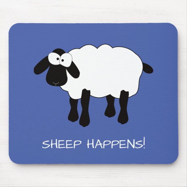 Mousepad Pad do mouse "Ovelha" Whimsical Sheep "Ovelha Acon (Frente)