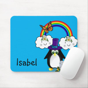 Mousepad Pad do Mouse Penguin Rainbow Butterfly! Pad do mou