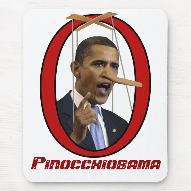 Mousepad Pad do mouse Pinocchiobama (Frente)