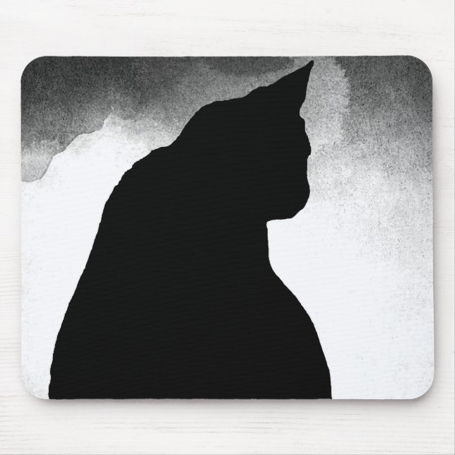 Mousepad Pad do mouse preto de silhueta (Frente)