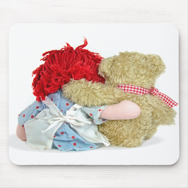 Mousepad Pad do mouse Rag Doll and Teddy Bear (Frente)