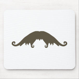 Mousepad Pad do mouse rico Brown Mustache