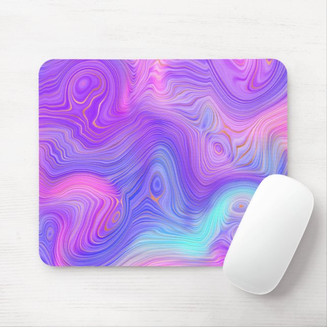 Mousepad Pad do mouse rosa Dourado e roxo (Com mouse)