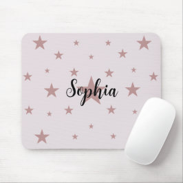 Mousepad Pad do mouse rosa estrelado elegante - personalizá