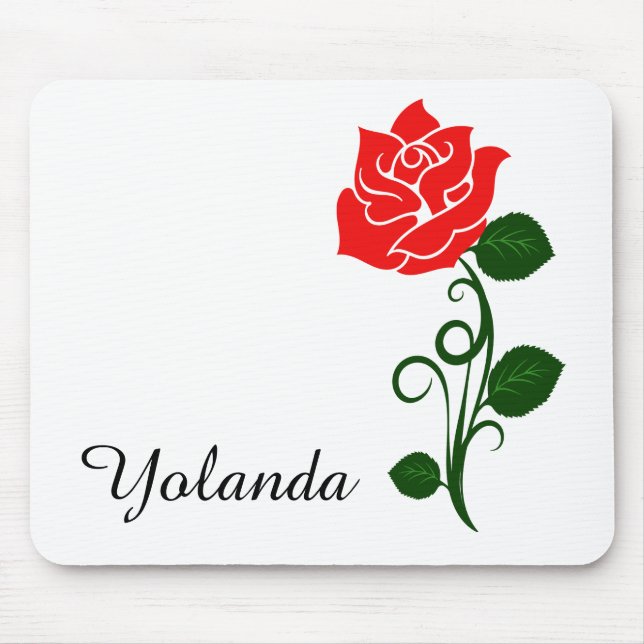 Mousepad Pad do mouse rosa vermelha (Frente)