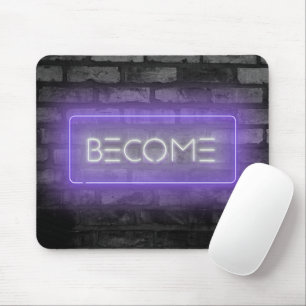 Mousepad Pad do mouse Sinal de Neon Roxo