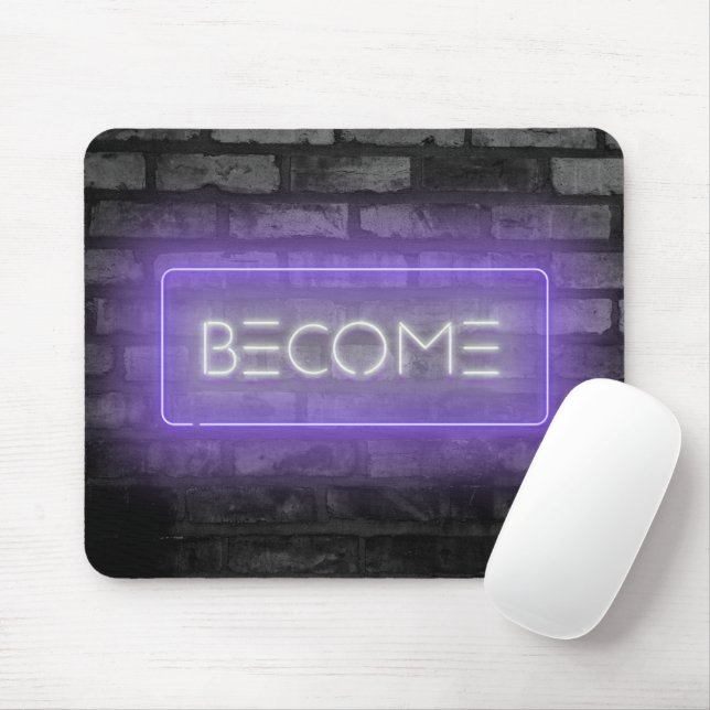 Mousepad Pad do mouse Sinal de Neon Roxo (Com mouse)