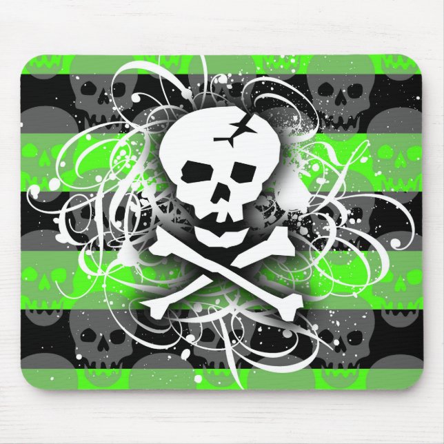 Mousepad Pad do mouse Skull Deathrock (Frente)