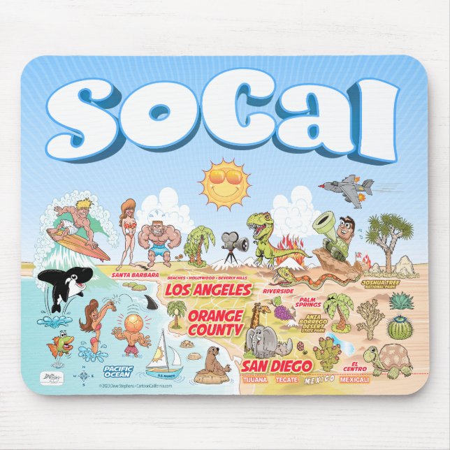 Mousepad Pad do mouse SoCal Bonito (Frente)