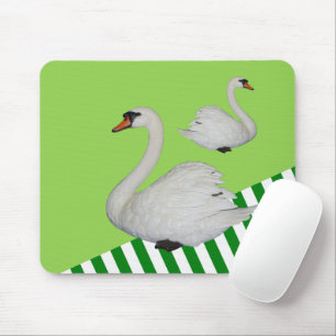 Mousepad Pad do mouse Swan Green Stripe! Pad do mouse