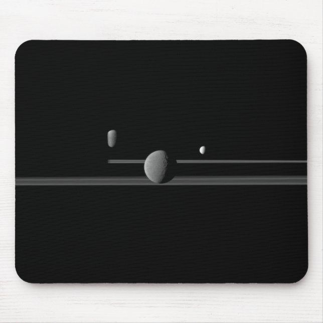 Mousepad Pad do rato das luas de Saturno (Frente)