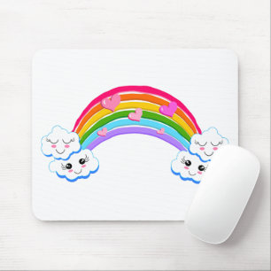 Mousepad Pad do Rato das Nuvens Arco-Íris
