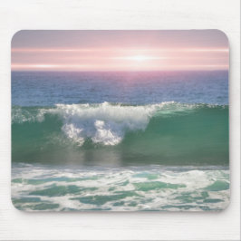 Mousepad Pad do Rato de Arte Sunset da Onda Oceânica