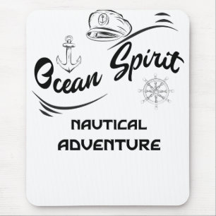 Mousepad Pad do Rato de Aventura Náutica Oceânica com Espír