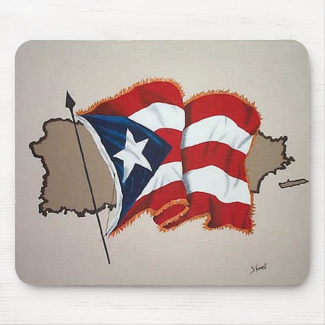Mousepad Pad do Rato de Bandeira de Porto Rico! (Frente)