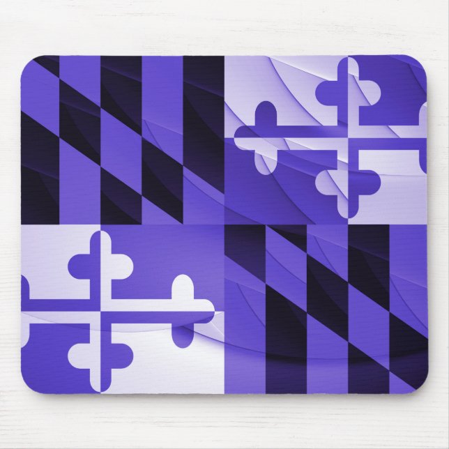 Mousepad Pad do Rato de Bandeira do Estado de Maryland Balt (Frente)
