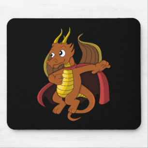 Mousepad Pad do Rato de Cartoon de Dragão Laranja