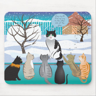 Mousepad Pad do Rato de Design Cat (Aqua)