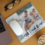 Mousepad Pad do Rato de Manutenção do 'Melhor Pai do Nunca'<br><div class="desc">Dia de os pais moderno e bonito ou presente de aniversário para um pai, com uma foto paisagística de sua escolha, uma camada branca embaixo com texto ousado em vários tons de azul que diz "Melhor Pai Nunca" com pequenos corações bonitinhos de ambos os lados. Personalize este produto adicionando uma...</div>