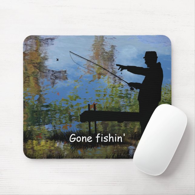 Mousepad Pad do Rato de Reforma da Pesca do Homem Idoso (Com mouse)