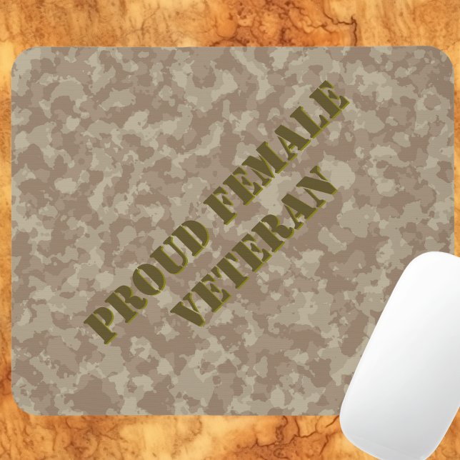 Mousepad Pad Do Rato De Tan Camo, Areia Veterana Orgulhosa (Criador carregado)