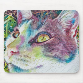 Mousepad Pad do Rato do Gatinho de Arte de Gato