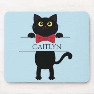 Mousepad Pad do Rato do Gatinho de Nome Personalizado, Pad