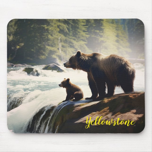 Mousepad Pad do Rato do Urso Yellowstone (Frente)