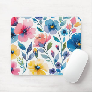 Mousepad Pad do Rato Floral do Estilo de Aquarela