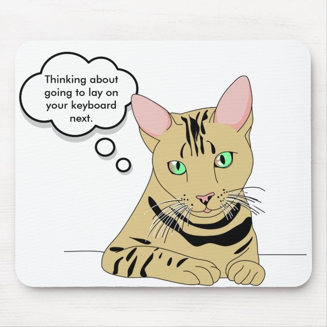 Mousepad Pad do Rato Humor Cat (Frente)