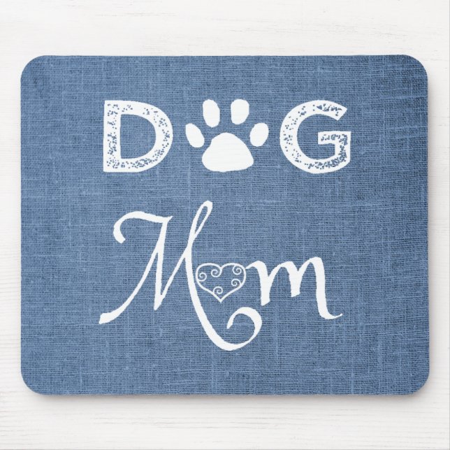 Mousepad Pad do Rato Mãe de Cachorro Azul (Frente)