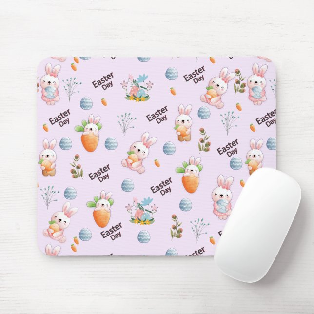 Mousepad Pad do Rato Padrão dos Coelhos do Dia da páscoa (Com mouse)