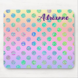 Mousepad Pad do Rato Púrpura Polka Padrão Boho