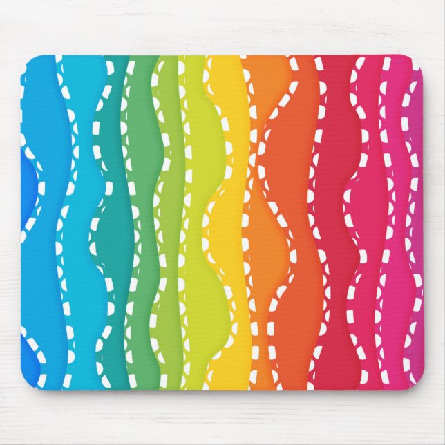 Mousepad Pad do Rato Rainbow Stripe (Frente)