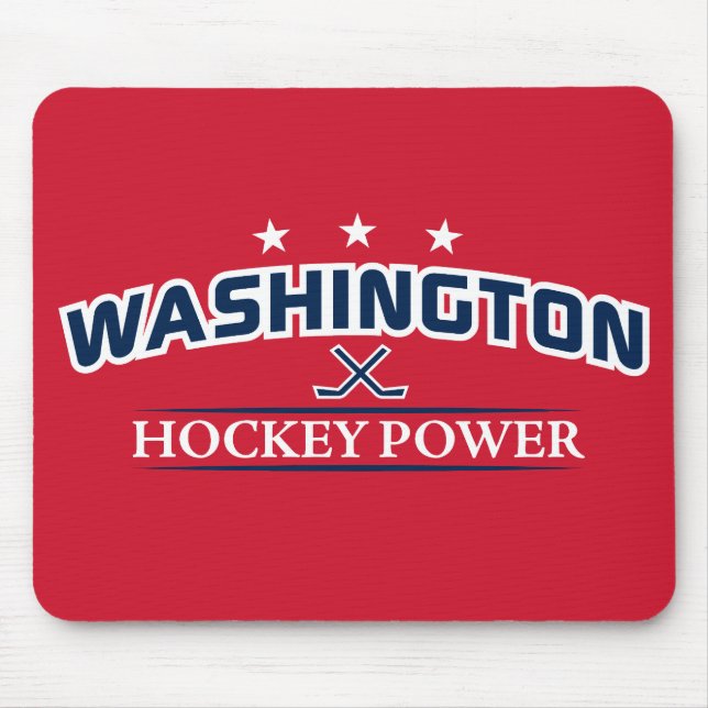 Mousepad Pad do Rato Vermelho do Poder de Hockey Washington (Frente)