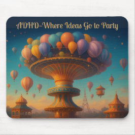 Mousepad Pad engraçado do mouse ADHD Brainstorm