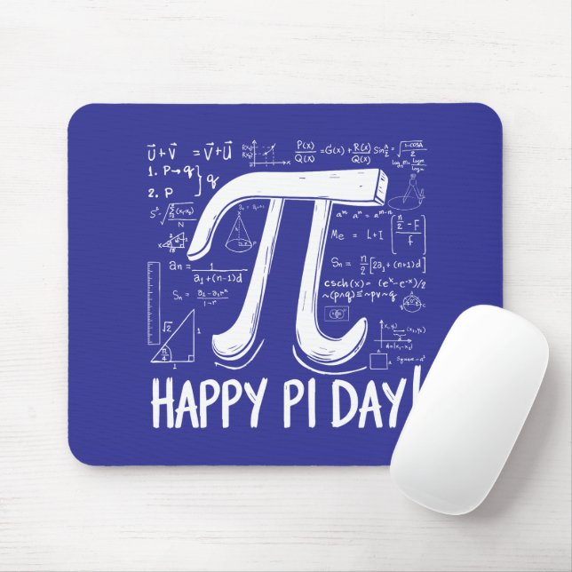 Mousepad Pad Feliz do Mouse Pi Day - Design de Matemática (Com mouse)