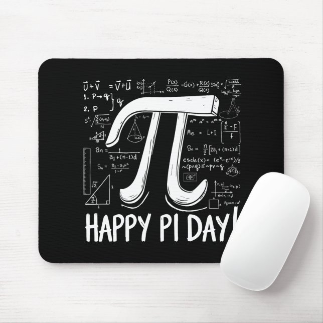 Mousepad Pad Feliz do Mouse Pi Day - Design de Matemática (Com mouse)