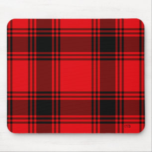 Mousepad Pad inicial do mouse de Xadrez vermelha e preta