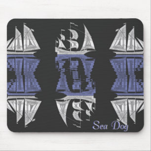 Mousepad Pad Náutico do Rato do Cão do Mar