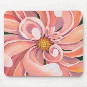 Mousepad Pad Peach Dahlia