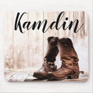 Mousepad Pad Personalizado do Mouse Boots Country Rustic We