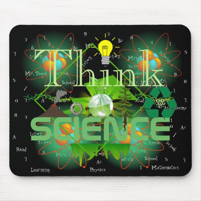Mousepad Pad personalizado do mouse Think Science (Frente)