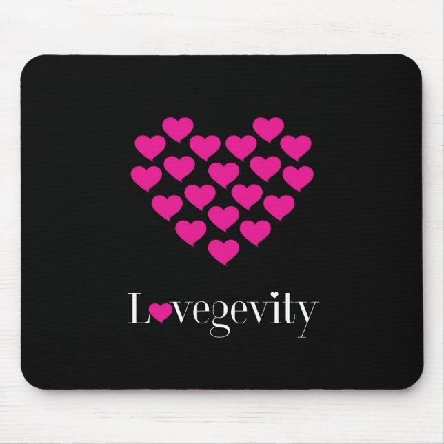 Mousepad Pad Preto de Rato Lovegevity (Frente)